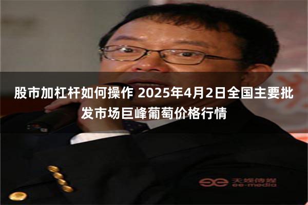 股市加杠杆如何操作 2025年4月2日全国主要批发市场巨峰葡萄价格行情