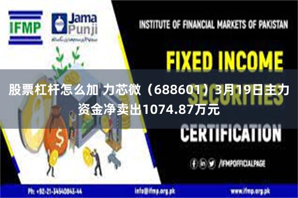 股票杠杆怎么加 力芯微（688601）3月19日主力资金净卖出1074.87万元