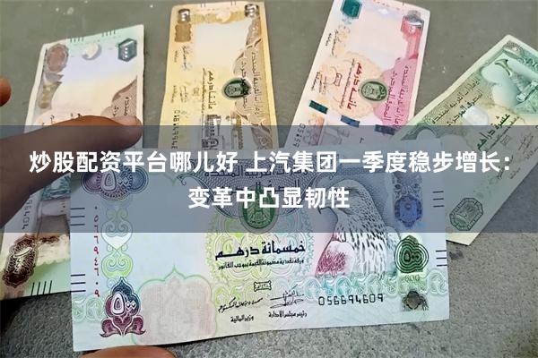 炒股配资平台哪儿好 上汽集团一季度稳步增长：变革中凸显韧性