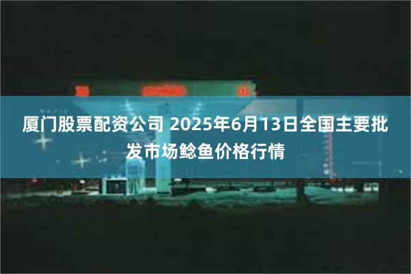 厦门股票配资公司 2025年6月13日全国主要批发市场鲶鱼价格行情