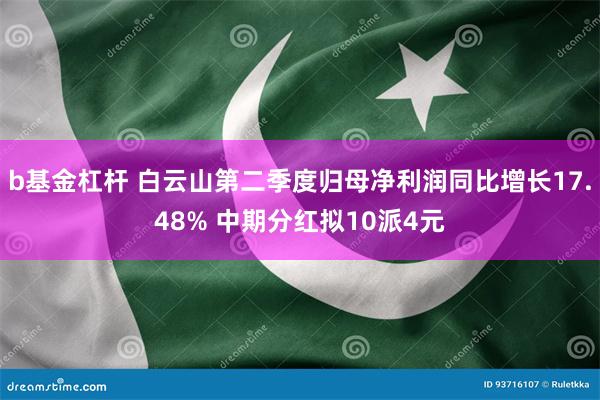 b基金杠杆 白云山第二季度归母净利润同比增长17.48% 中期分红拟10派4元